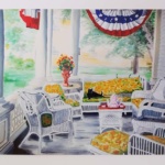 Notecard Tea Time Porch-Deborah Giordano